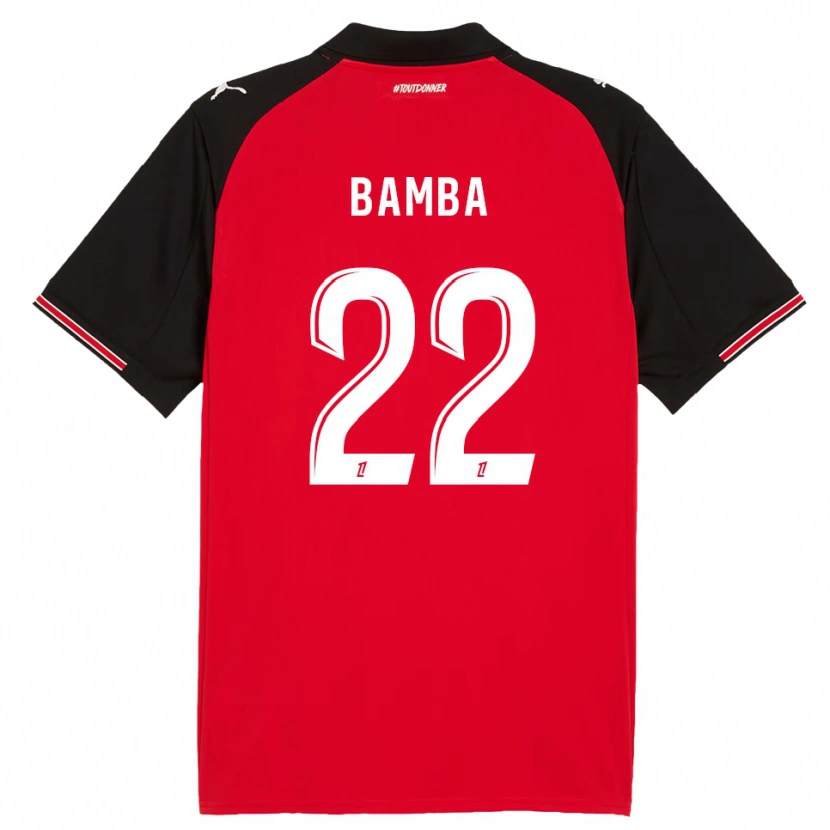 Danxen Niño Camiseta Rayan Bamba #22 Rojo Negro 1ª Equipación 2025/26 La Camisa México