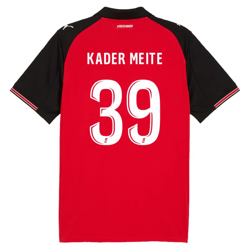 Danxen Niño Camiseta Mohamed Kader Meïté #39 Rojo Negro 1ª Equipación 2025/26 La Camisa México