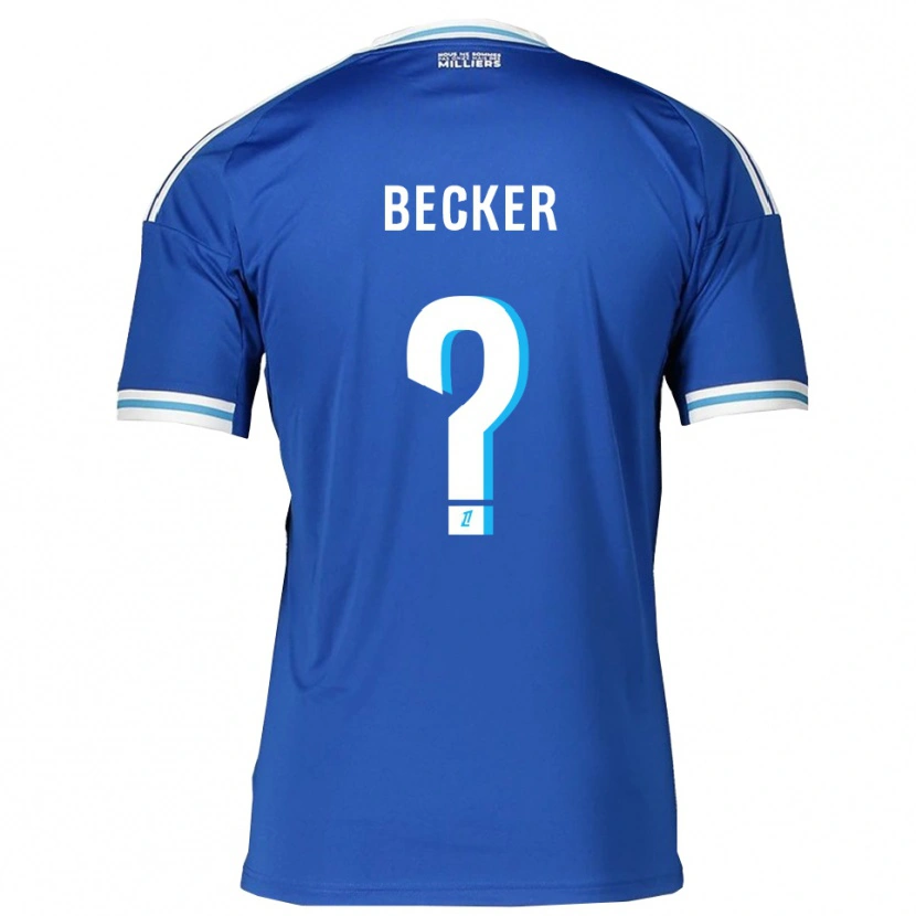 Danxen Niño Camiseta Yoann Becker #0 Azul Blanco 1ª Equipación 2025/26 La Camisa México