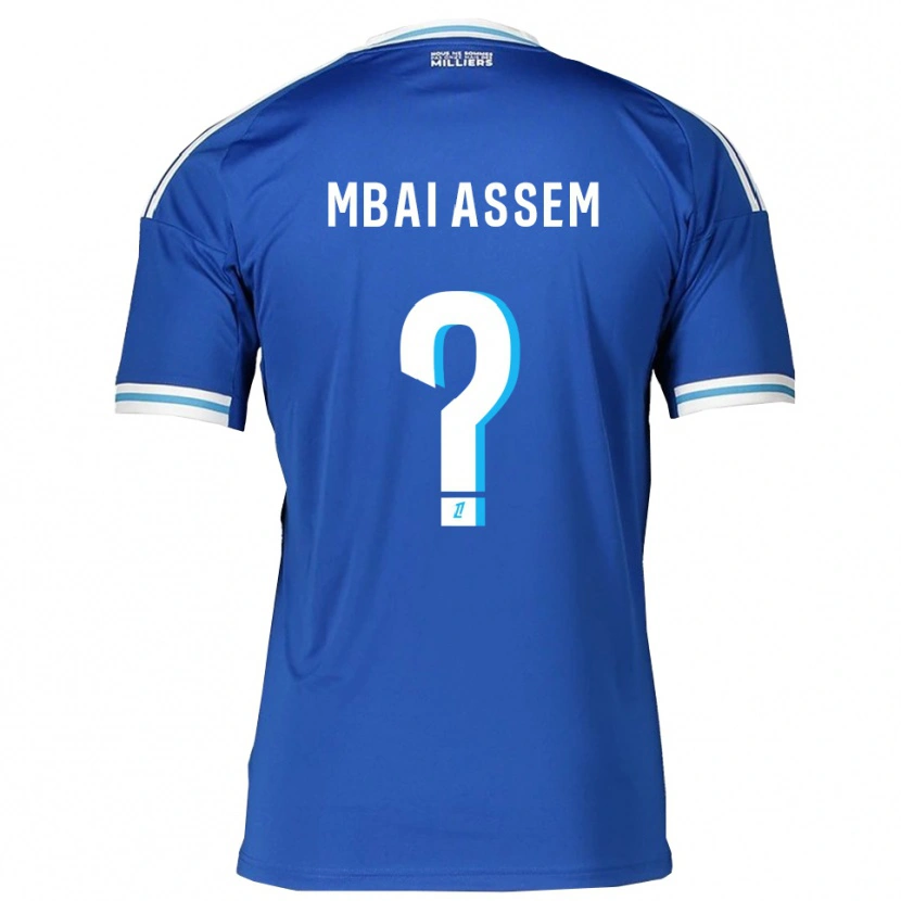 Danxen Niño Camiseta Chris Mbaï-Assem #0 Azul Blanco 1ª Equipación 2025/26 La Camisa México