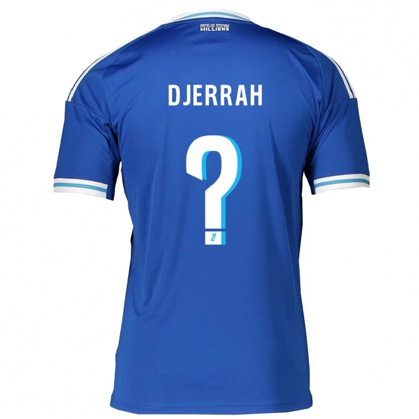 Danxen Niño Camiseta Karim Djerrah #0 Azul Blanco 1ª Equipación 2025/26 La Camisa México