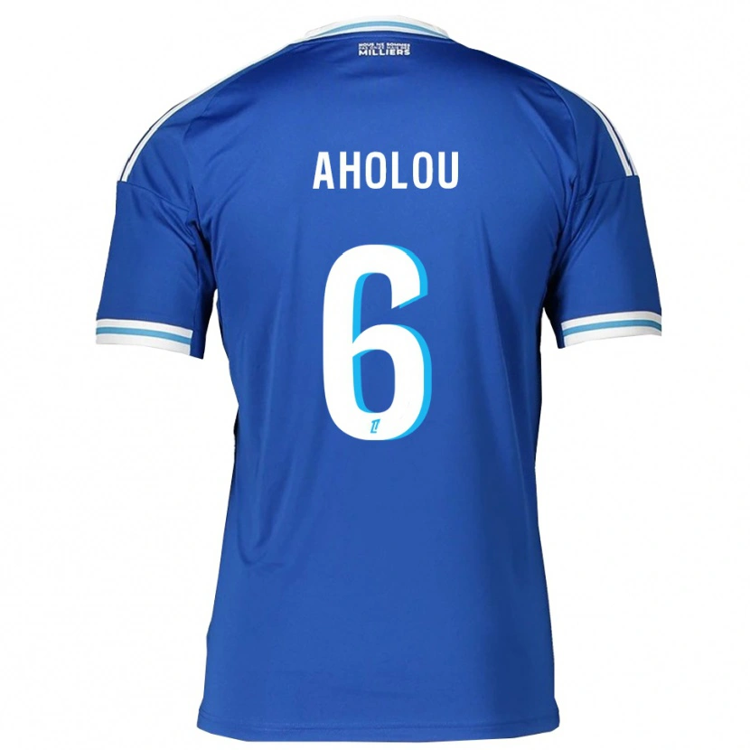 Danxen Niño Camiseta Jean-Eudes Aholou #6 Azul Blanco 1ª Equipación 2025/26 La Camisa México