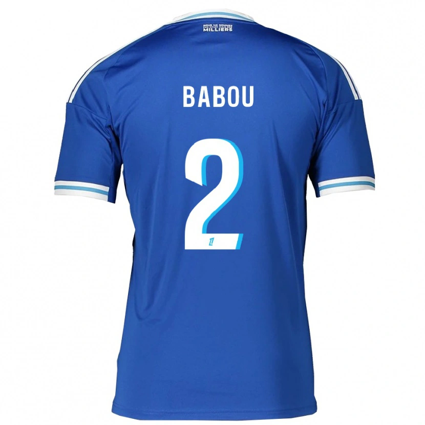 Danxen Niño Camiseta Marème Babou #2 Azul Blanco 1ª Equipación 2025/26 La Camisa México