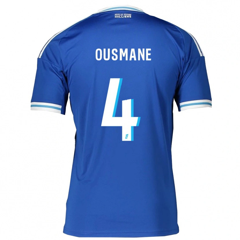 Danxen Niño Camiseta Abdoulaye Ousmane #4 Azul Blanco 1ª Equipación 2025/26 La Camisa México