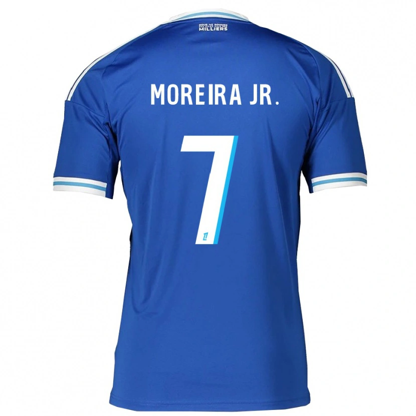 Danxen Niño Camiseta Diego Moreira #7 Azul Blanco 1ª Equipación 2025/26 La Camisa México