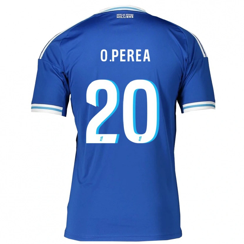 Danxen Niño Camiseta Óscar Perea #20 Azul Blanco 1ª Equipación 2025/26 La Camisa México