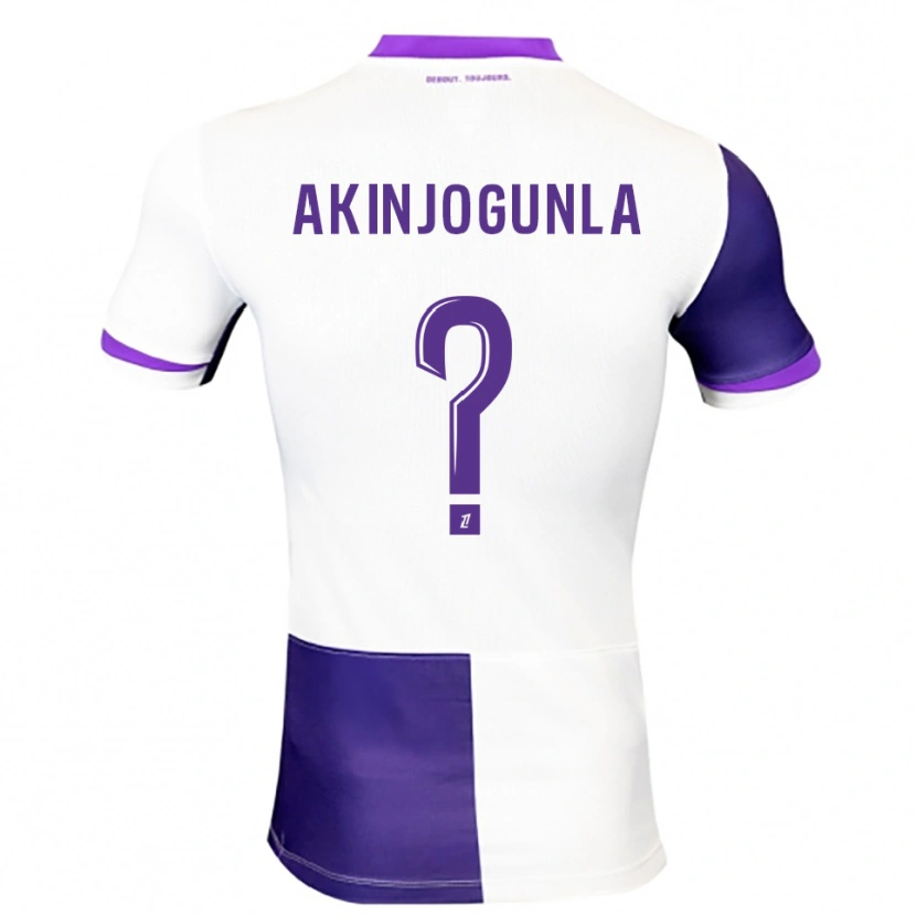 Danxen Niño Camiseta Michaël Akinjogunla #0 Morado Blanco 1ª Equipación 2025/26 La Camisa México