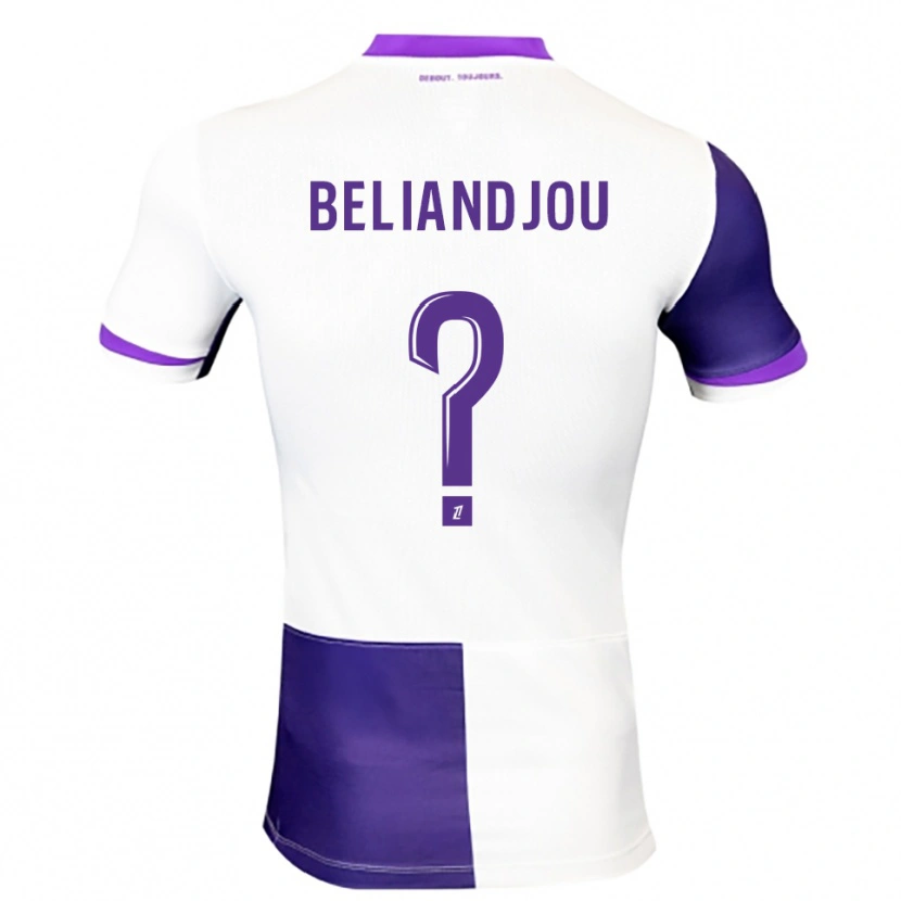 Danxen Niño Camiseta Ruben Beliandjou #0 Morado Blanco 1ª Equipación 2025/26 La Camisa México