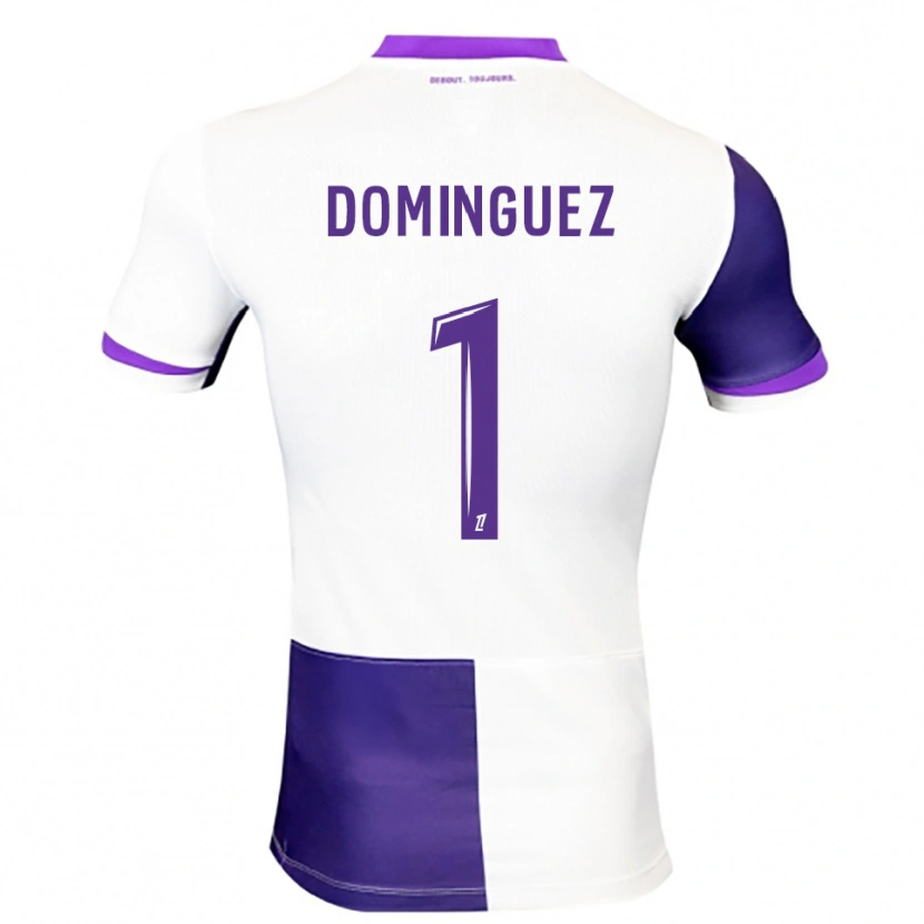Danxen Niño Camiseta Álex Domínguez #1 Morado Blanco 1ª Equipación 2025/26 La Camisa México
