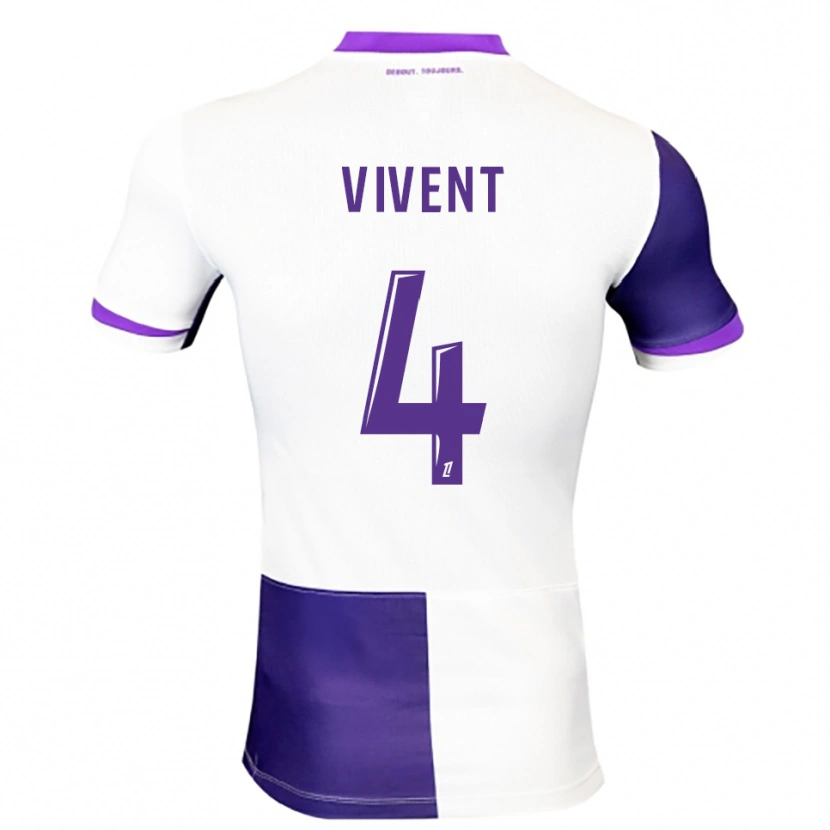 Danxen Niño Camiseta Sacha Vivent #4 Morado Blanco 1ª Equipación 2025/26 La Camisa México