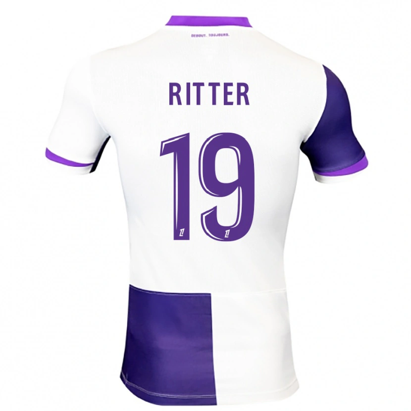 Danxen Niño Camiseta Morgane Ritter #19 Morado Blanco 1ª Equipación 2025/26 La Camisa México