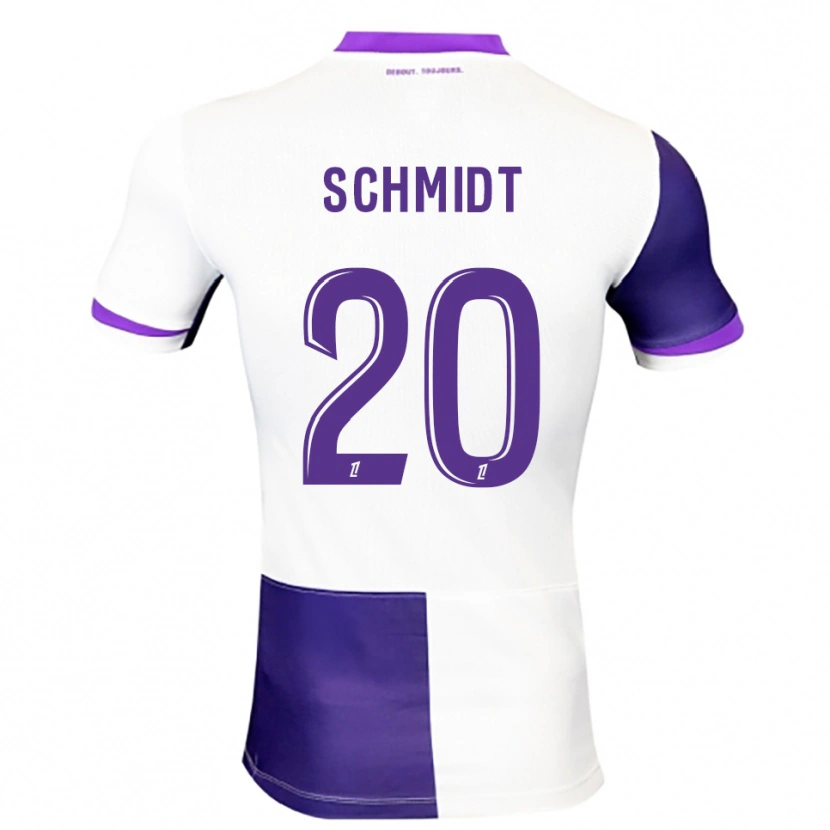 Danxen Niño Camiseta Niklas Schmidt #20 Morado Blanco 1ª Equipación 2025/26 La Camisa México