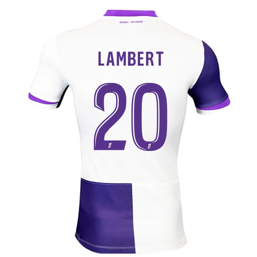 Danxen Niño Camiseta Sarah Lambert #20 Morado Blanco 1ª Equipación 2025/26 La Camisa México