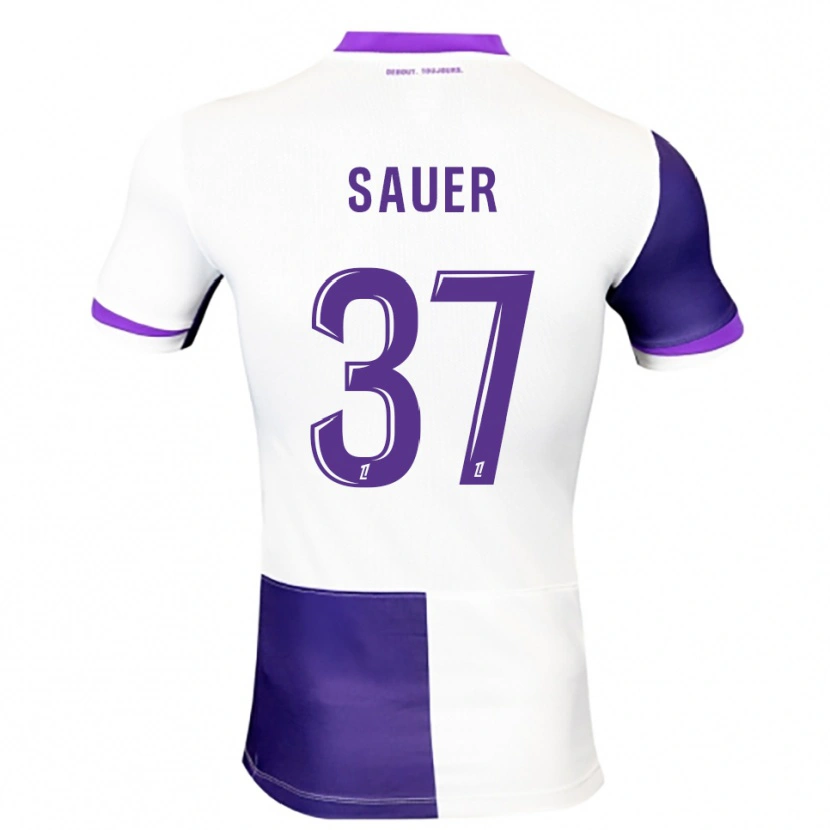 Danxen Niño Camiseta Mario Sauer #37 Morado Blanco 1ª Equipación 2025/26 La Camisa México