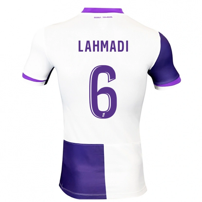 Danxen Niño Camiseta Noah Lahmadi #6 Morado Blanco 1ª Equipación 2025/26 La Camisa México