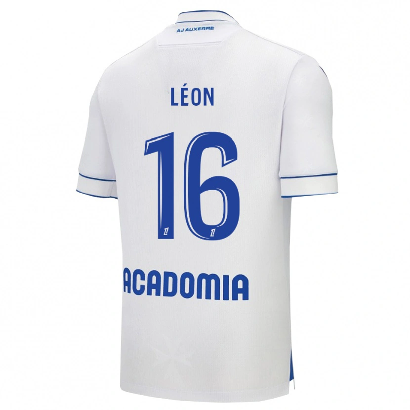 Danxen Niño Camiseta Donovan Léon #16 Blanco Azul 1ª Equipación 2025/26 La Camisa México
