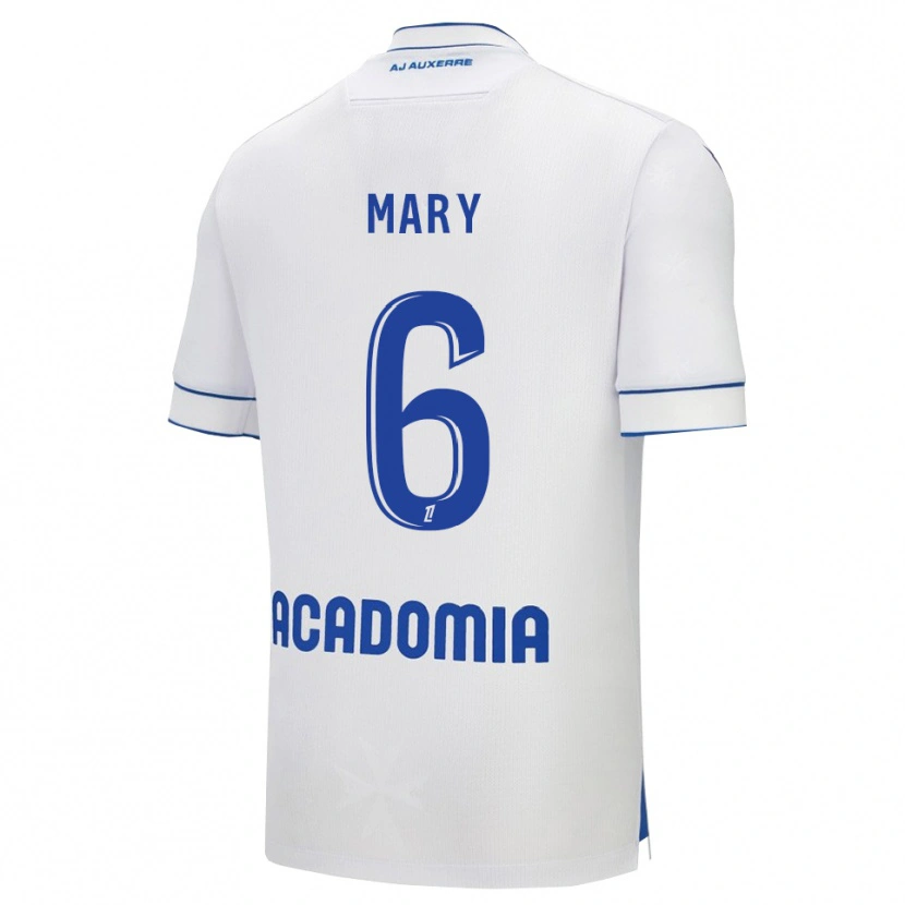 Danxen Niño Camiseta Théo Mary #6 Blanco Azul 1ª Equipación 2025/26 La Camisa México