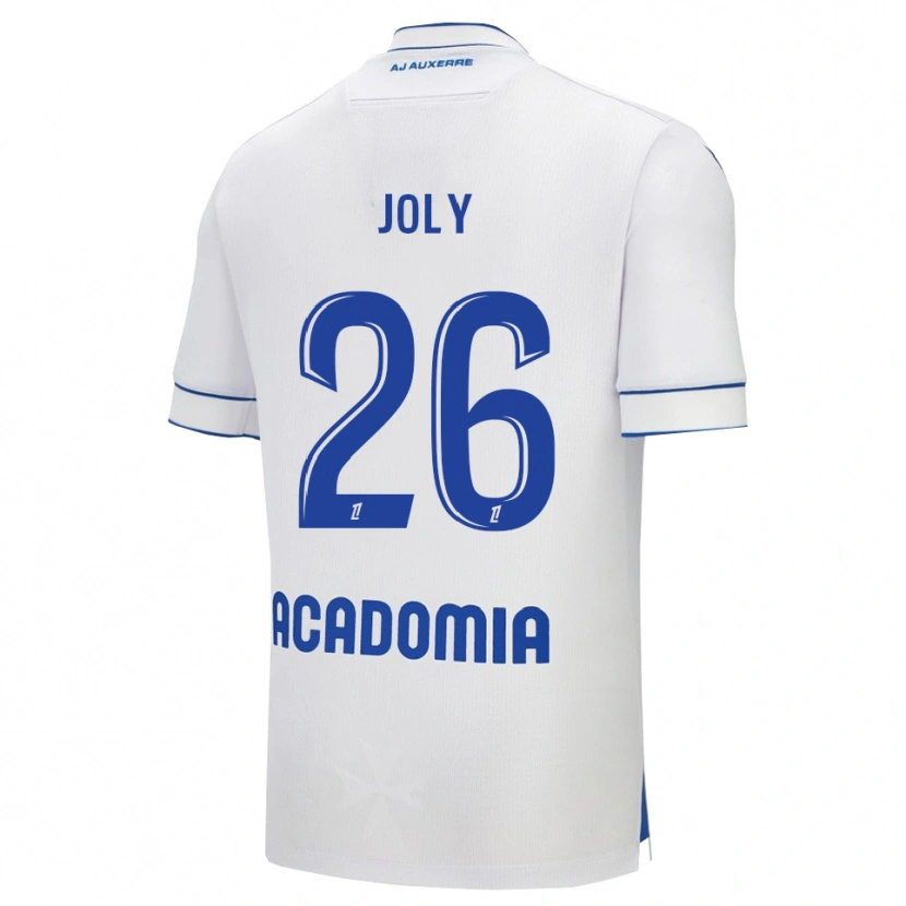 Danxen Niño Camiseta Paul Joly #26 Blanco Azul 1ª Equipación 2025/26 La Camisa México