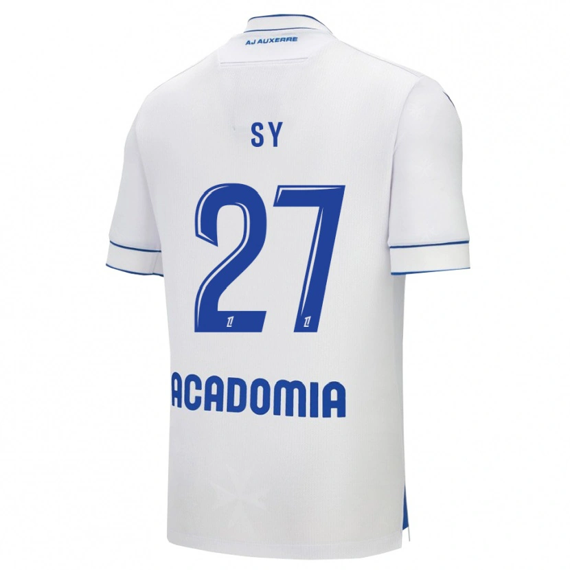 Danxen Niño Camiseta Lamine Sy #27 Blanco Azul 1ª Equipación 2025/26 La Camisa México