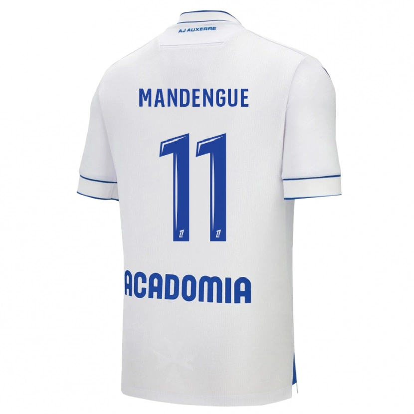 Danxen Niño Camiseta Rayan Mandengue #11 Blanco Azul 1ª Equipación 2025/26 La Camisa México