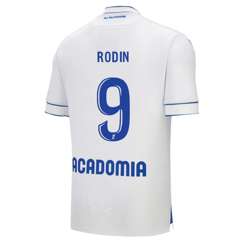 Danxen Niño Camiseta Ryan Rodin #9 Blanco Azul 1ª Equipación 2025/26 La Camisa México