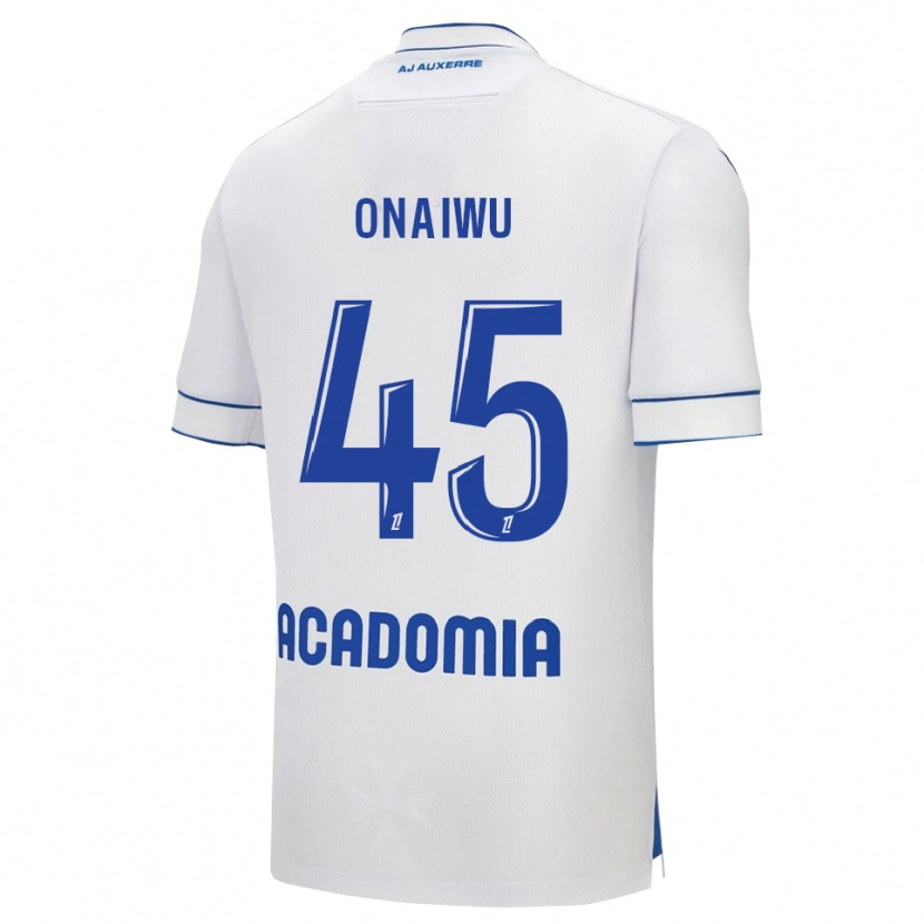 Danxen Niño Camiseta Ado Onaiwu #45 Blanco Azul 1ª Equipación 2025/26 La Camisa México