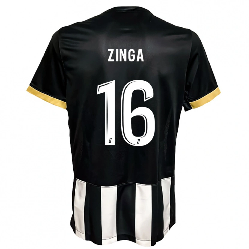 Danxen Niño Camiseta Melvin Zinga #16 Negro Blanco 1ª Equipación 2025/26 La Camisa México