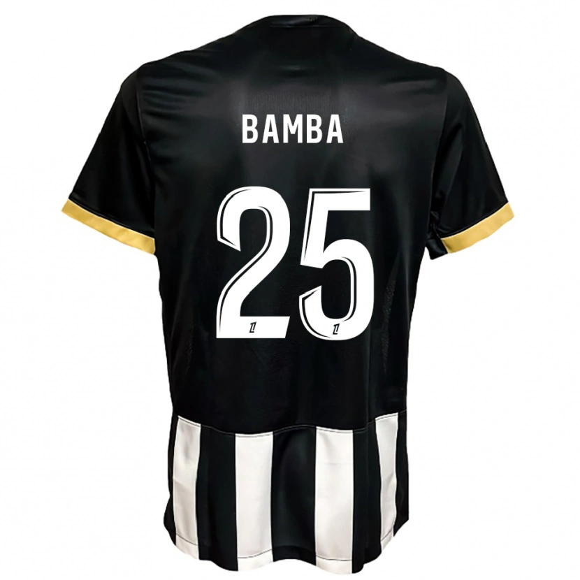 Danxen Niño Camiseta Abdoulaye Bamba #25 Negro Blanco 1ª Equipación 2025/26 La Camisa México