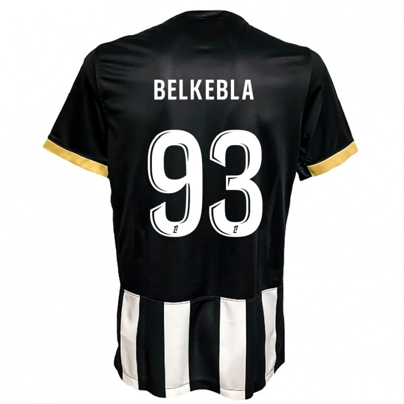 Danxen Niño Camiseta Haris Belkebla #93 Negro Blanco 1ª Equipación 2025/26 La Camisa México