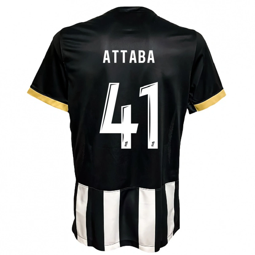 Danxen Niño Camiseta Sofian Attaba #41 Negro Blanco 1ª Equipación 2025/26 La Camisa México
