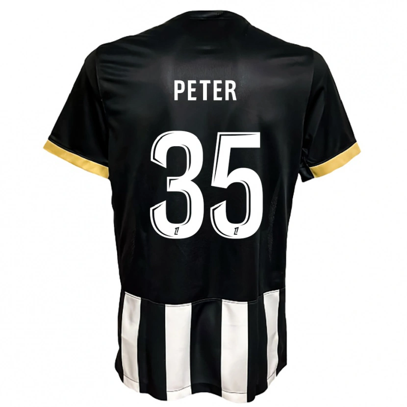 Danxen Niño Camiseta Prosper Peter #35 Negro Blanco 1ª Equipación 2025/26 La Camisa México