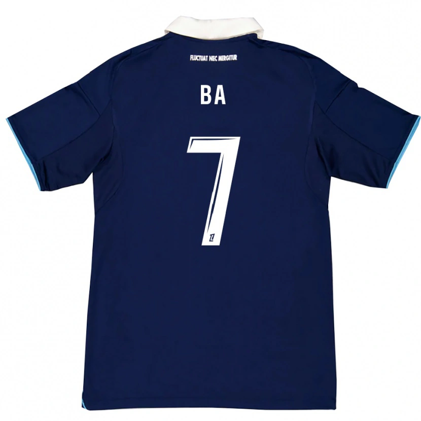 Danxen Niño Camiseta Mohamed Ba #7 Azul Oscuro Blanco 1ª Equipación 2025/26 La Camisa México