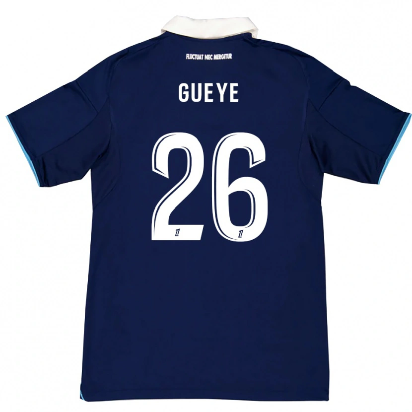 Danxen Niño Camiseta Lamine Gueye #26 Azul Oscuro Blanco 1ª Equipación 2025/26 La Camisa México