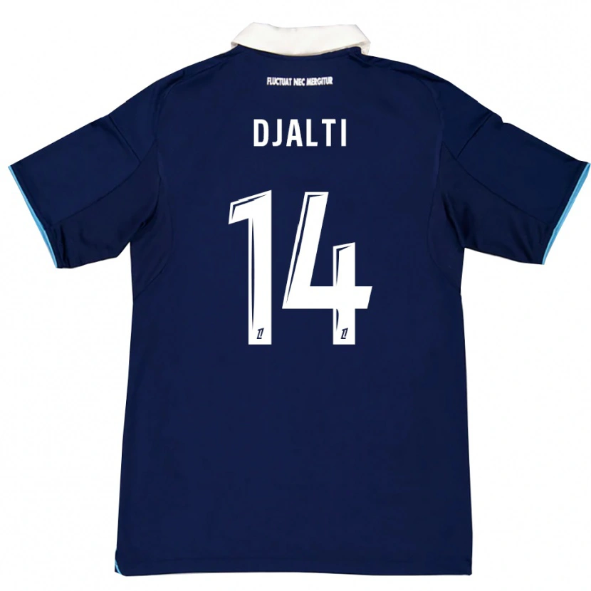 Danxen Niño Camiseta Nadir Djalti #14 Azul Oscuro Blanco 1ª Equipación 2025/26 La Camisa México