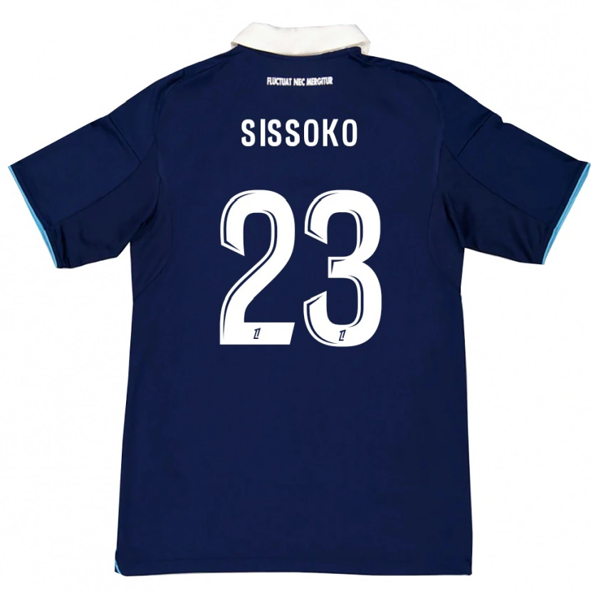 Danxen Niño Camiseta Teninsoun Sissoko #23 Azul Oscuro Blanco 1ª Equipación 2025/26 La Camisa México