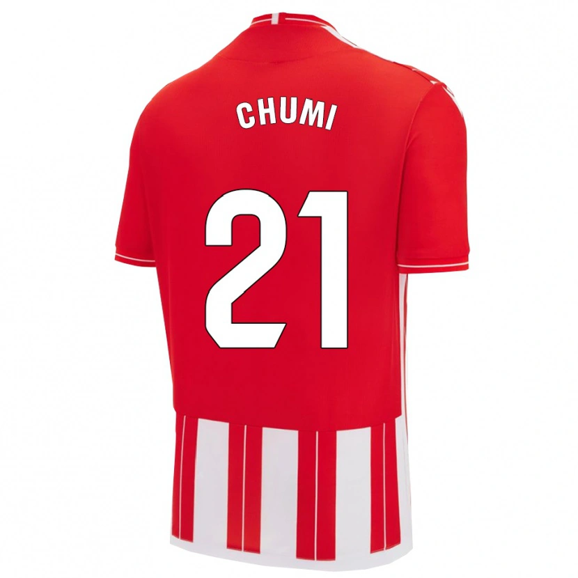 Danxen Niño Camiseta Chumi #21 Rojo Blanco 1ª Equipación 2025/26 La Camisa México