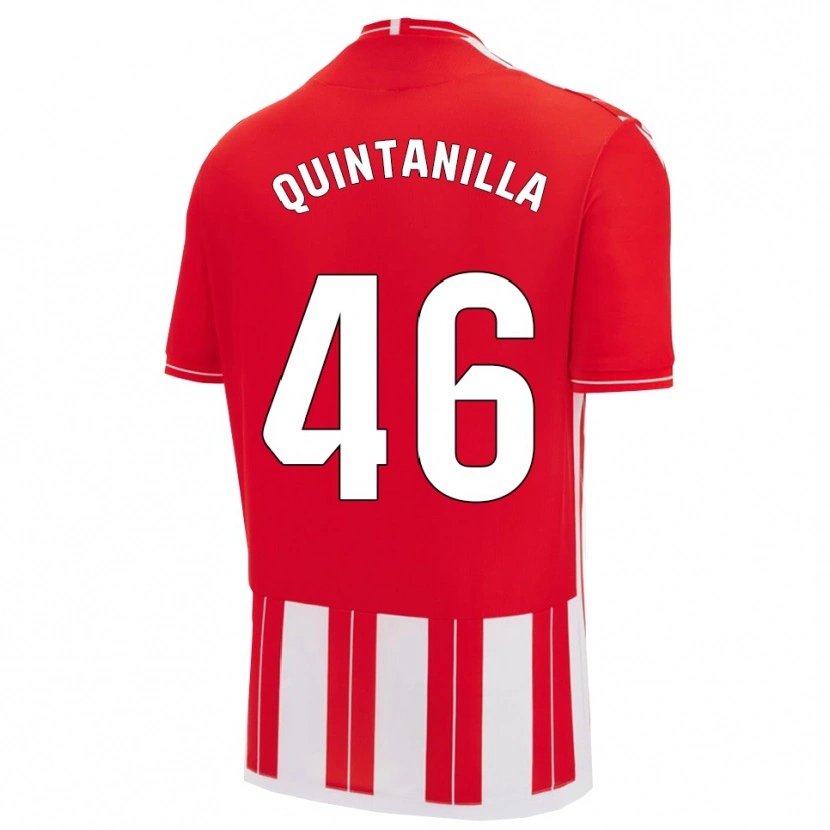 Danxen Niño Camiseta Rubén Quintanilla #46 Rojo Blanco 1ª Equipación 2025/26 La Camisa México