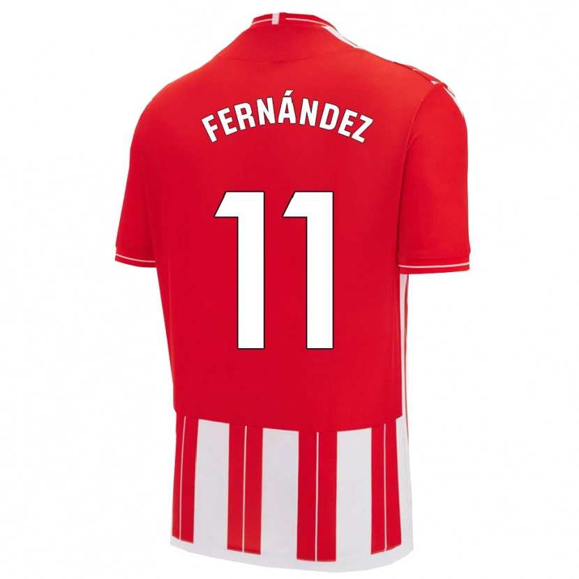 Danxen Niño Camiseta Nico Fernández #11 Rojo Blanco 1ª Equipación 2025/26 La Camisa México