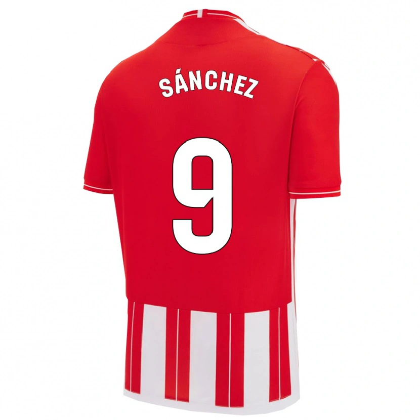 Danxen Niño Camiseta Loren Sánchez #9 Rojo Blanco 1ª Equipación 2025/26 La Camisa México
