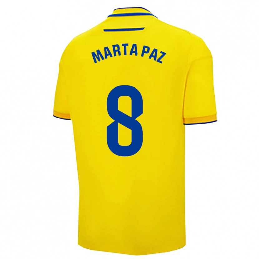 Danxen Niño Camiseta Marta Milagros Paz Cruz #8 Amarillo Marino 1ª Equipación 2025/26 La Camisa México