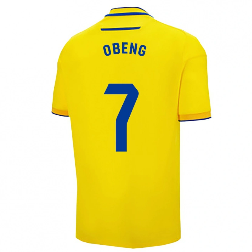 Danxen Niño Camiseta Isaac Obeng #7 Amarillo Marino 1ª Equipación 2025/26 La Camisa México