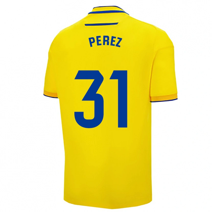 Danxen Niño Camiseta Ángel Pérez #31 Amarillo Marino 1ª Equipación 2025/26 La Camisa México