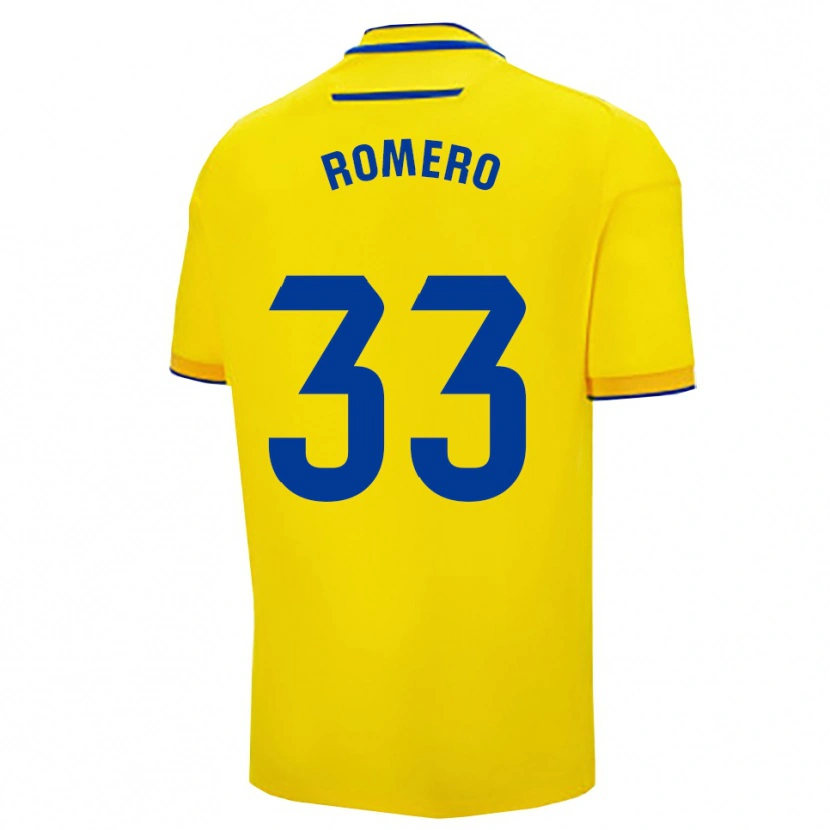 Danxen Niño Camiseta Saúl Romero #33 Amarillo Marino 1ª Equipación 2025/26 La Camisa México