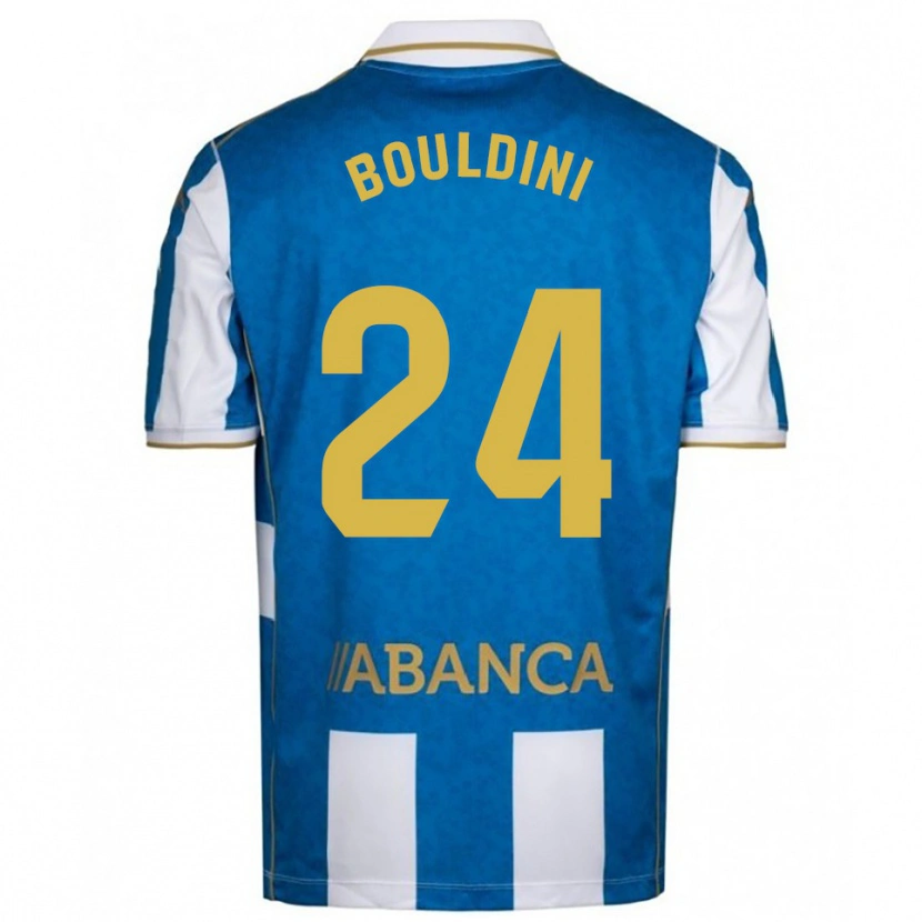 Danxen Niño Camiseta Mohamed Bouldini #24 Blanco Azul 1ª Equipación 2025/26 La Camisa México