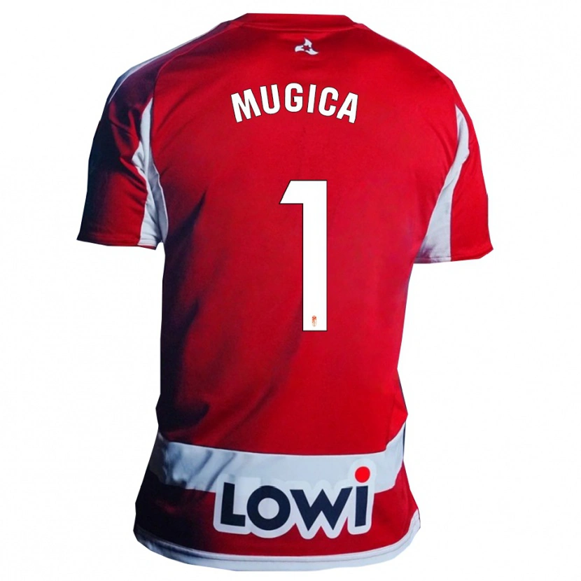 Danxen Niño Camiseta Juan Múgica #1 Rojo Blanco 1ª Equipación 2025/26 La Camisa México