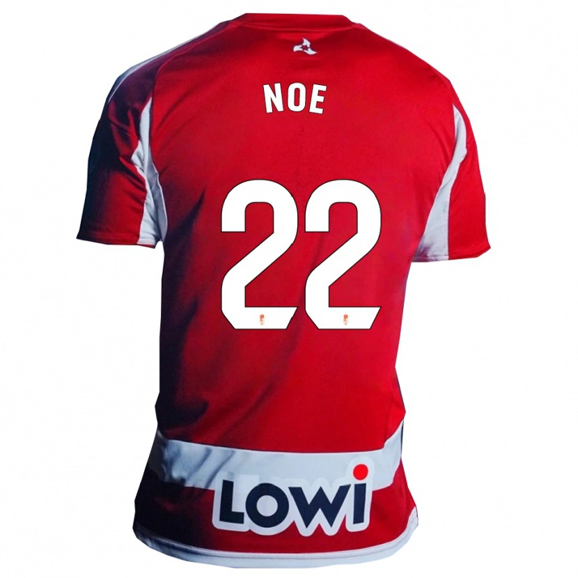 Danxen Niño Camiseta Noe #22 Rojo Blanco 1ª Equipación 2025/26 La Camisa México