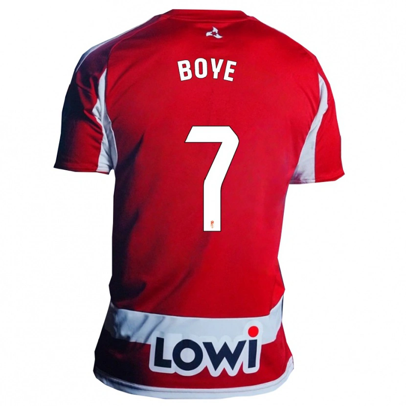 Danxen Niño Camiseta Lucas Boyé #7 Rojo Blanco 1ª Equipación 2025/26 La Camisa México