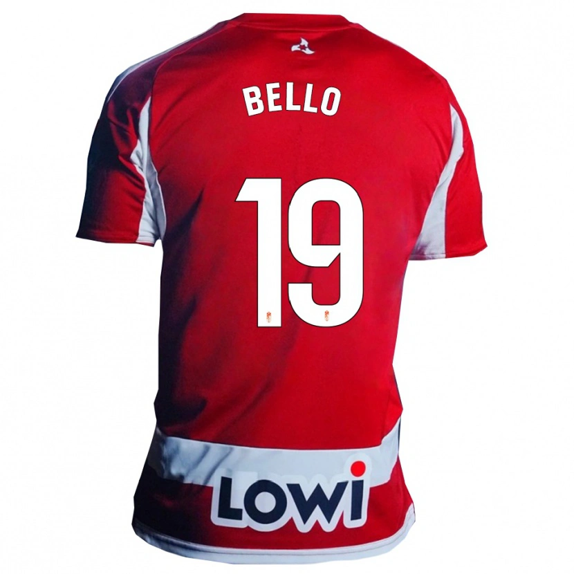 Danxen Niño Camiseta Eghosa Augustine Bello #19 Rojo Blanco 1ª Equipación 2025/26 La Camisa México