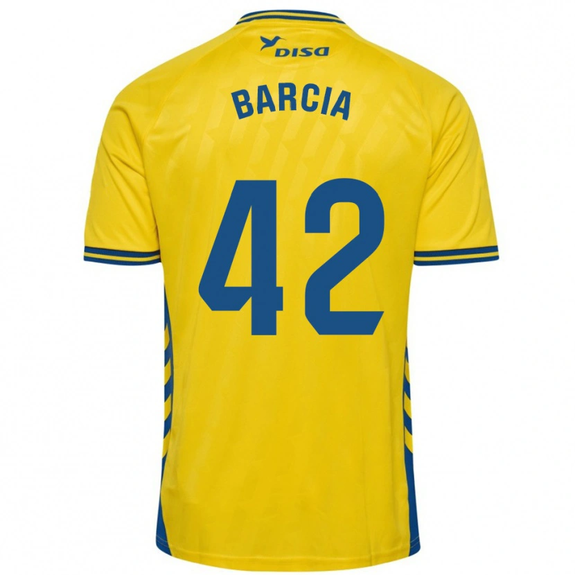 Danxen Niño Camiseta Sergio Barcia #42 Amarillo Azul 1ª Equipación 2025/26 La Camisa México