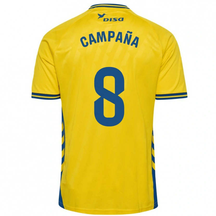 Danxen Niño Camiseta José Campaña #8 Amarillo Azul 1ª Equipación 2025/26 La Camisa México